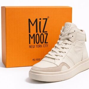 🤍 Miz Mooz Alyce White Leather Sneakers – Size 8 – Brand New w/ Box 🤍
